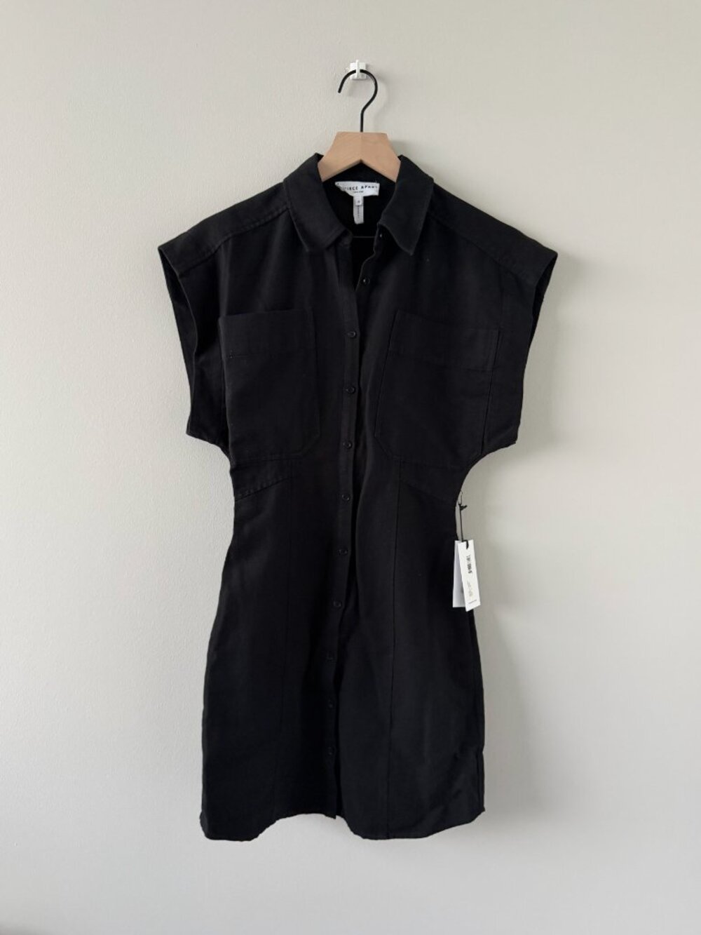 Apiece Apart Rhodora Mini Dress - Black